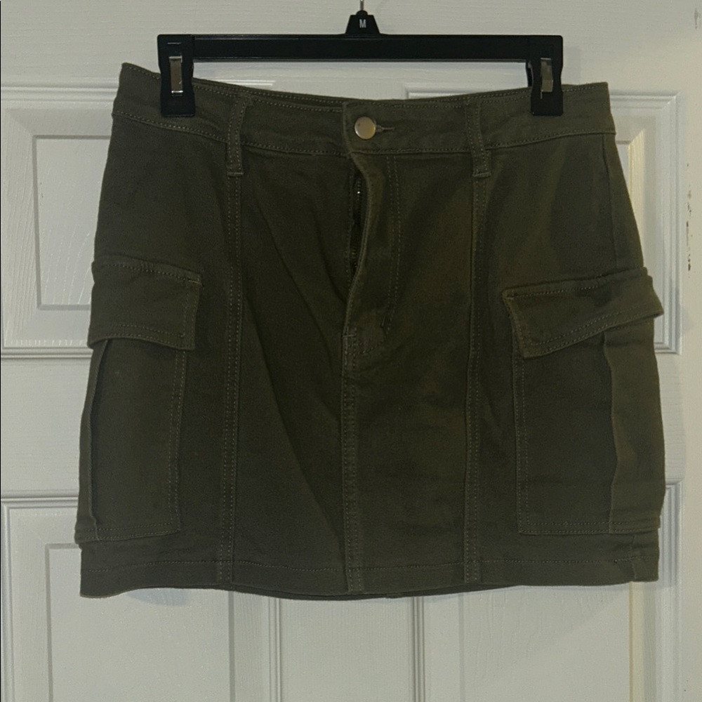Windsor Olive Green Denim Skirt